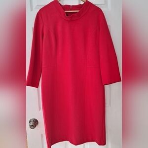 Talbots Red Women's 3/4 Sleeve Dress | Size 14